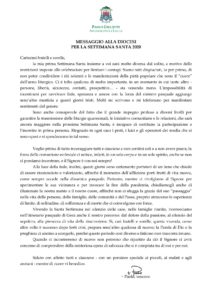Messaggio del Vescovo Paolo Giulietti per la Settimana Santa